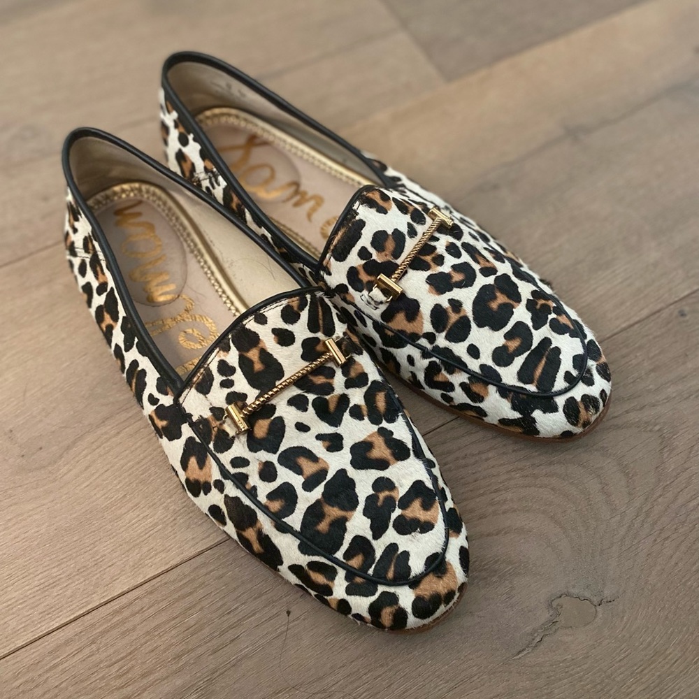 Sam Edelman Lior Leather Genuine Calf Hair Loafers size 7